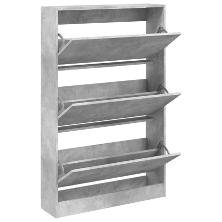 vidaXL Schuhschrank Betongrau 80x21x125,5 cm Holzwerkstoff