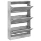 vidaXL Schuhschrank Betongrau 80x21x125,5 cm Holzwerkstoff vidaXL Schuhschrank Betongrau 80x21x125,5 cm Holzwerkstoff