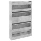 vidaXL Schuhschrank Betongrau 80x21x125,5 cm Holzwerkstoff vidaXL Schuhschrank Betongrau 80x21x125,5 cm Holzwerkstoff