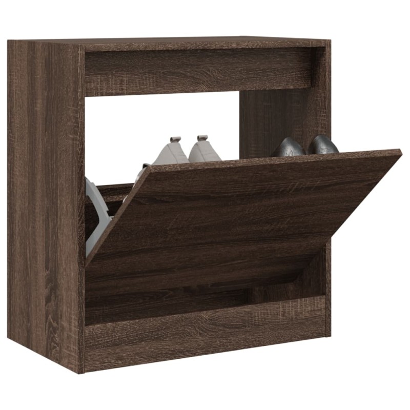 vidaXL Schuhschrank Braun Eichen-Optik 60x34x63,5 cm Holzwerkstoff vidaXL Schuhschrank Braun Eichen-Optik 60x34x63,5 cm Holzwerkstoff