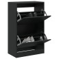vidaXL Schuhschrank Schwarz 60x34x96,5 cm Holzwerkstoff vidaXL Schuhschrank Schwarz 60x34x96,5 cm Holzwerkstoff