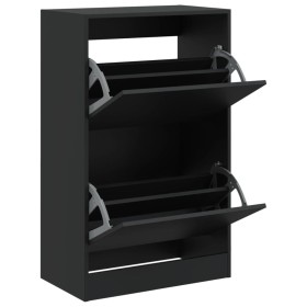 vidaXL Schuhschrank Schwarz 60x34x96,5 cm Holzwerkstoff
