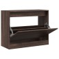 vidaXL Schuhschrank Braun Eichen-Optik 80x34x63 cm Holzwerkstoff vidaXL Schuhschrank Braun Eichen-Optik 80x34x63 cm Holzwerkstoff