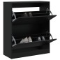 vidaXL Schuhschrank Schwarz 80x34x96,5 cm Holzwerkstoff vidaXL Schuhschrank Schwarz 80x34x96,5 cm Holzwerkstoff