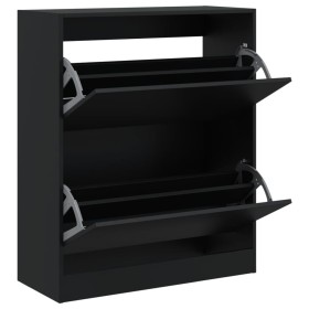 vidaXL Schuhschrank Schwarz 80x34x96,5 cm Holzwerkstoff