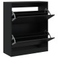 vidaXL Schuhschrank Schwarz 80x34x96,5 cm Holzwerkstoff vidaXL Schuhschrank Schwarz 80x34x96,5 cm Holzwerkstoff