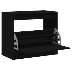 vidaXL Schuhschrank Schwarz 80x42x69 cm Holzwerkstoff