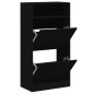 vidaXL Schuhschrank Schwarz 60x34x116 cm Holzwerkstoff vidaXL Schuhschrank Schwarz 60x34x116 cm Holzwerkstoff