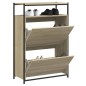 vidaXL Schuhschrank Sonoma-Eiche 75x34x112 cm Holzwerkstoff