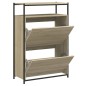 vidaXL Schuhschrank Sonoma-Eiche 75x34x112 cm Holzwerkstoff