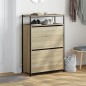 vidaXL Schuhschrank Sonoma-Eiche 75x34x112 cm Holzwerkstoff