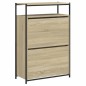 vidaXL Schuhschrank Sonoma-Eiche 75x34x112 cm Holzwerkstoff