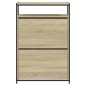 vidaXL Schuhschrank Sonoma-Eiche 75x34x112 cm Holzwerkstoff