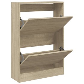 vidaXL Schuhschrank Sonoma-Eiche 60x21x87,5 cm Holzwerkstoff