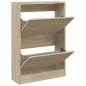 vidaXL Schuhschrank Sonoma-Eiche 60x21x87,5 cm Holzwerkstoff vidaXL Schuhschrank Sonoma-Eiche 60x21x87,5 cm Holzwerkstoff