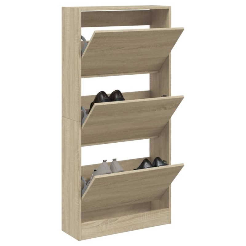 vidaXL Schuhschrank Sonoma-Eiche 60x21x125,5 cm Holzwerkstoff vidaXL Schuhschrank Sonoma-Eiche 60x21x125,5 cm Holzwerkstoff