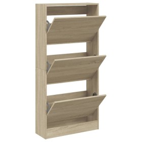 vidaXL Schuhschrank Sonoma-Eiche 60x21x125,5 cm Holzwerkstoff
