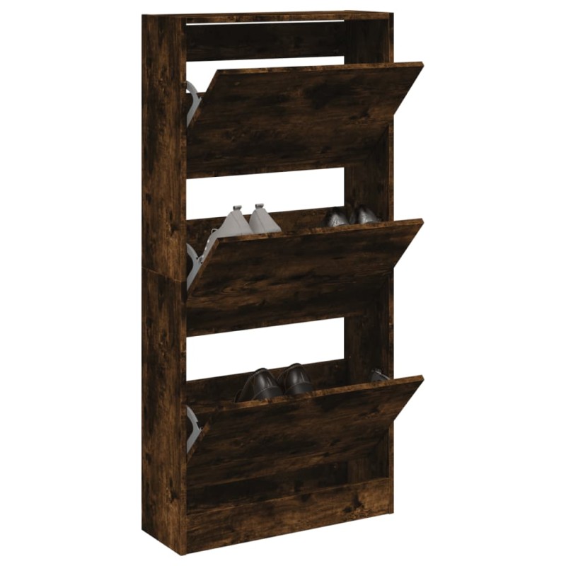 vidaXL Schuhschrank Räuchereiche 60x21x125,5 cm Holzwerkstoff vidaXL Schuhschrank Räuchereiche 60x21x125,5 cm Holzwerkstoff