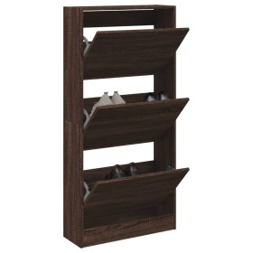 vidaXL Schuhschrank Braun Eichen-Optik 60x21x125,5 cm Holzwerkstoff