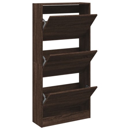 vidaXL Schuhschrank Braun Eichen-Optik 60x21x125,5 cm Holzwerkstoff