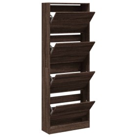 vidaXL Schuhschrank Braun Eichen-Optik 60x21x163,5 cm Holzwerkstoff
