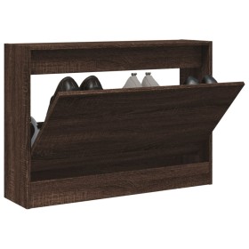 vidaXL Schuhschrank Braun Eichen-Optik 80x21x57 cm Holzwerkstoff