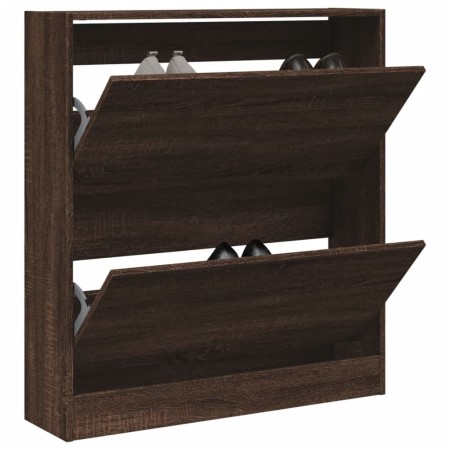 vidaXL Schuhschrank Braun Eichen-Optik 80x21x87,5 cm Holzwerkstoff