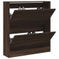 vidaXL Schuhschrank Braun Eichen-Optik 80x21x87,5 cm Holzwerkstoff vidaXL Schuhschrank Braun Eichen-Optik 80x21x87,5 cm Holzwerkstoff