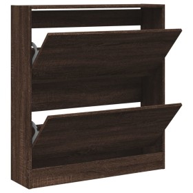 vidaXL Schuhschrank Braun Eichen-Optik 80x21x87,5 cm Holzwerkstoff