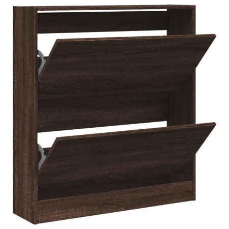 vidaXL Schuhschrank Braun Eichen-Optik 80x21x87,5 cm Holzwerkstoff