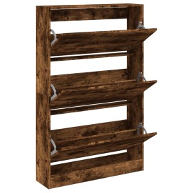 vidaXL Schuhschrank Räuchereiche 80x21x125,5 cm Holzwerkstoff