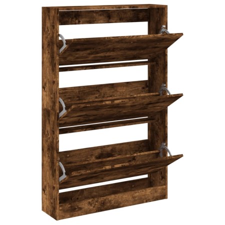 vidaXL Schuhschrank Räuchereiche 80x21x125,5 cm Holzwerkstoff