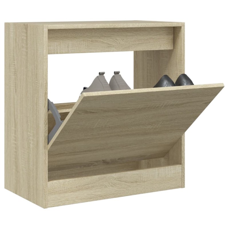vidaXL Schuhschrank Sonoma-Eiche 60x34x63,5 cm Holzwerkstoff vidaXL Schuhschrank Sonoma-Eiche 60x34x63,5 cm Holzwerkstoff