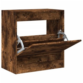 vidaXL Schuhschrank Räuchereiche 60x34x63,5 cm Holzwerkstoff