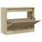 vidaXL Schuhschrank Sonoma-Eiche 80x34x63 cm Holzwerkstoff vidaXL Schuhschrank Sonoma-Eiche 80x34x63 cm Holzwerkstoff
