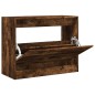 vidaXL Schuhschrank Räuchereiche 80x34x63 cm Holzwerkstoff