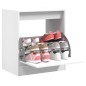 vidaXL Schuhschrank Weiß 60x42x69 cm Holzwerkstoff vidaXL Schuhschrank Weiß 60x42x69 cm Holzwerkstoff