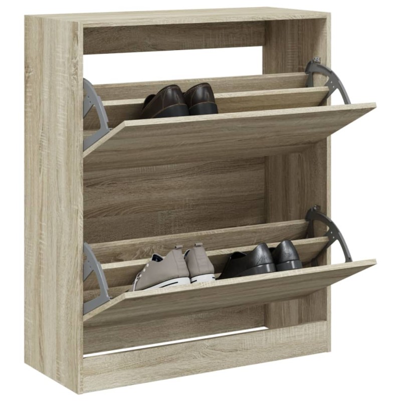 vidaXL Schuhschrank Sonoma-Eiche 80x34x96,5 cm Holzwerkstoff vidaXL Schuhschrank Sonoma-Eiche 80x34x96,5 cm Holzwerkstoff