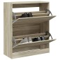 vidaXL Schuhschrank Sonoma-Eiche 80x34x96,5 cm Holzwerkstoff vidaXL Schuhschrank Sonoma-Eiche 80x34x96,5 cm Holzwerkstoff