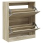 vidaXL Schuhschrank Sonoma-Eiche 80x34x96,5 cm Holzwerkstoff vidaXL Schuhschrank Sonoma-Eiche 80x34x96,5 cm Holzwerkstoff