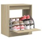 vidaXL Schuhschrank Sonoma-Eiche 60x42x69 cm Holzwerkstoff vidaXL Schuhschrank Sonoma-Eiche 60x42x69 cm Holzwerkstoff