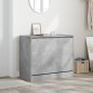 vidaXL Schuhschrank Betongrau 80x42x69 cm Holzwerkstoff vidaXL Schuhschrank Betongrau 80x42x69 cm Holzwerkstoff