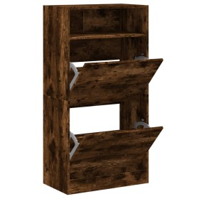 vidaXL Schuhschrank Räuchereiche 60x34x116 cm Holzwerkstoff