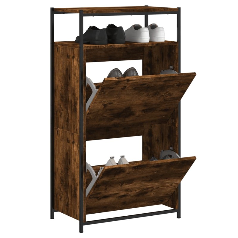 vidaXL Schuhschrank Räuchereiche 60x34x112 cm Holzwerkstoff vidaXL Schuhschrank Räuchereiche 60x34x112 cm Holzwerkstoff