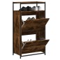 vidaXL Schuhschrank Räuchereiche 60x34x112 cm Holzwerkstoff vidaXL Schuhschrank Räuchereiche 60x34x112 cm Holzwerkstoff