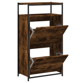 vidaXL Schuhschrank Räuchereiche 60x34x112 cm Holzwerkstoff