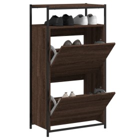 vidaXL Schuhschrank Braun Eichen-Optik 60x34x112 cm Holzwerkstoff
