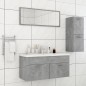 vidaXL Badmöbel-Set Betongrau Holzwerkstoff vidaXL Badmöbel-Set Betongrau Holzwerkstoff