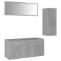 vidaXL Badmöbel-Set Betongrau Holzwerkstoff vidaXL Badmöbel-Set Betongrau Holzwerkstoff