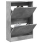vidaXL Schuhschrank Betongrau 60x21x87,5 cm Holzwerkstoff vidaXL Schuhschrank Betongrau 60x21x87,5 cm Holzwerkstoff